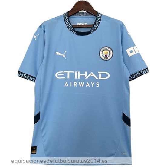 Nuevo Tailandia 1ª Camiseta Manchester City 24/25 Azul Baratas